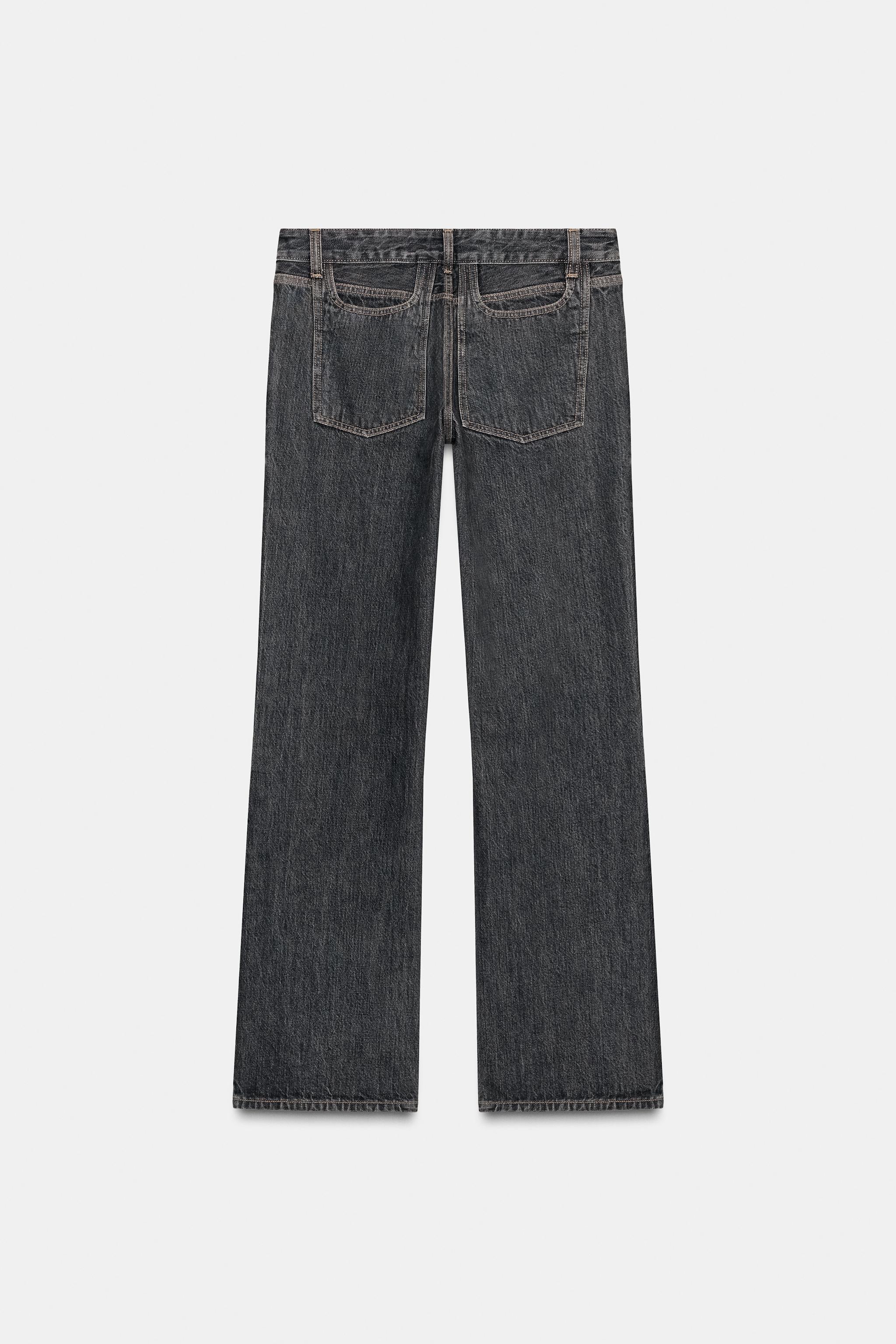 TRF LOW RISE WIDE LEG SEAMSTITCH JEANS